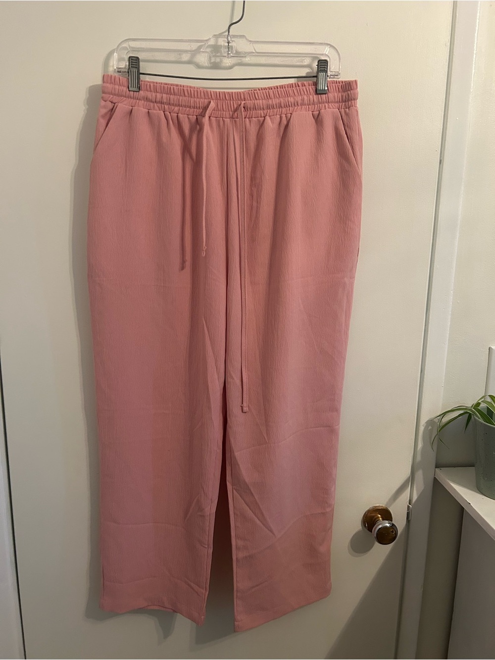 Women's Pink Elastic-Waist Drawstring Skirt